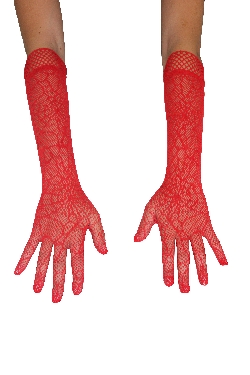 GUANTI DI HALLOWEEN FANTASIA RAGNATELA ROSSA